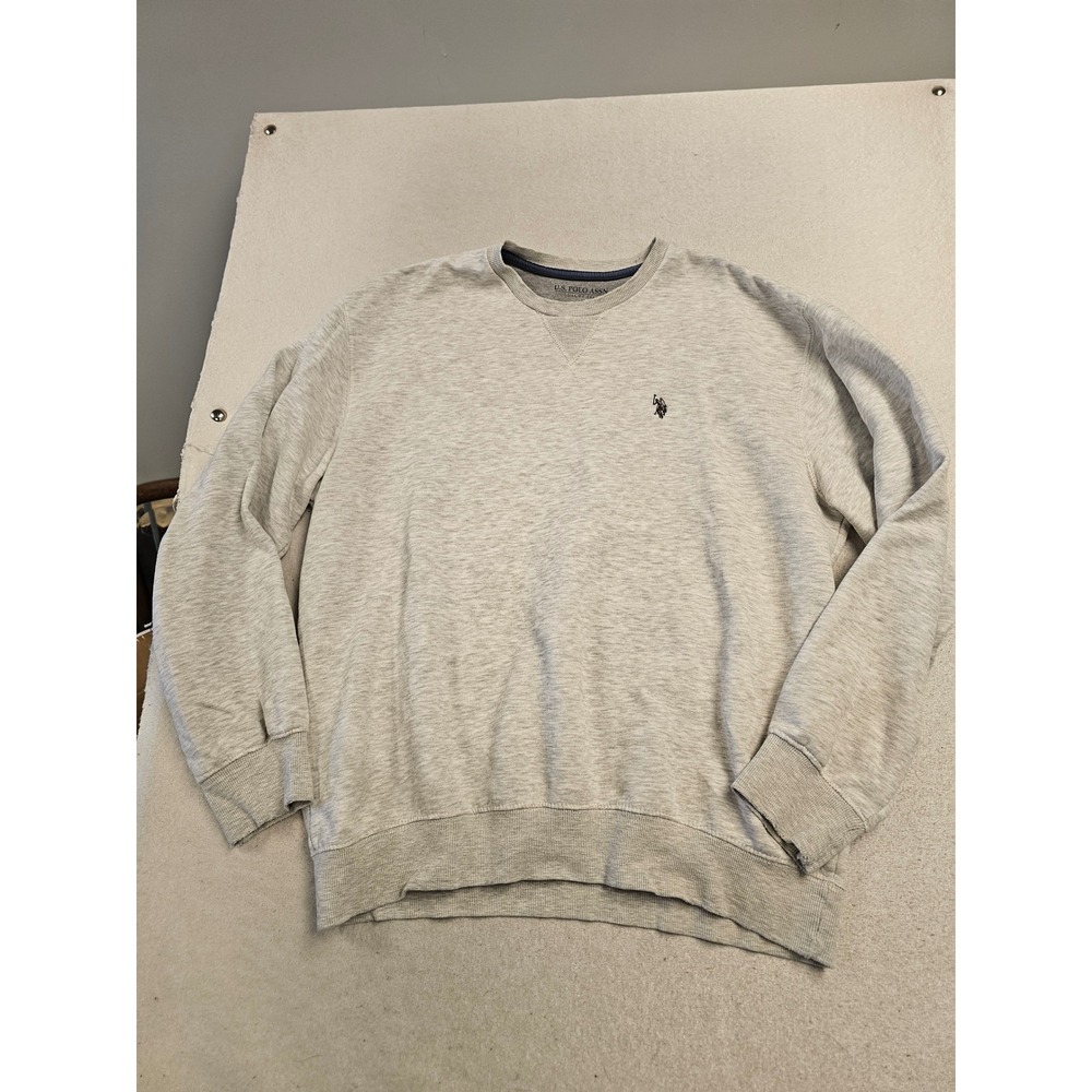 US Polo Assn Mens XL Gray‎ Crewneck Sweatshirt Luxury Feel Pullover comfy